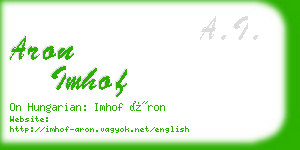 aron imhof business card